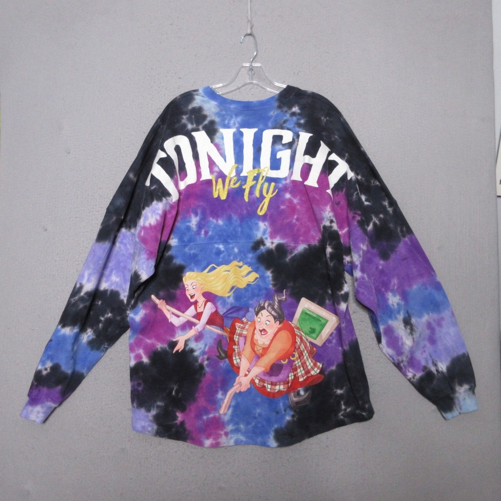 Disney‎ Spirit Jersey Large Hocus Pocus Tonight We Fly Tie Dye Sanderson Sisters